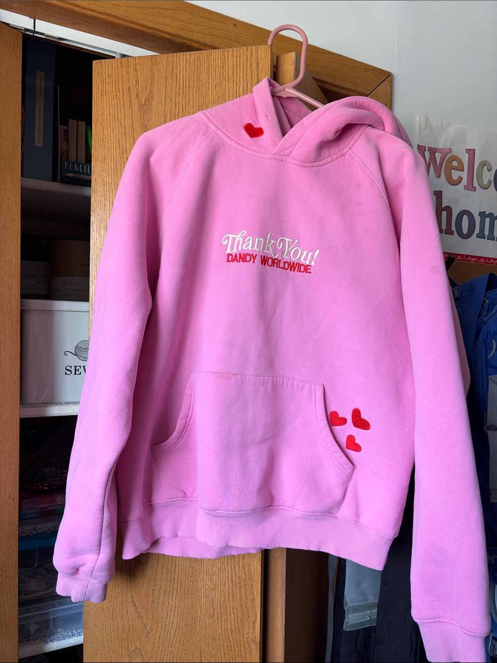 Pink 'Thank You' Heart Hoodie